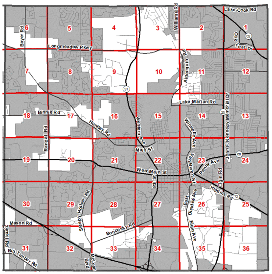 Dundee Township Zoning Atlas - Click on Section For Detail