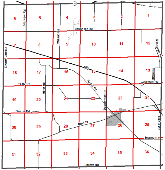 Kaneville Township Zoning Atlas - Click on Section For Detail