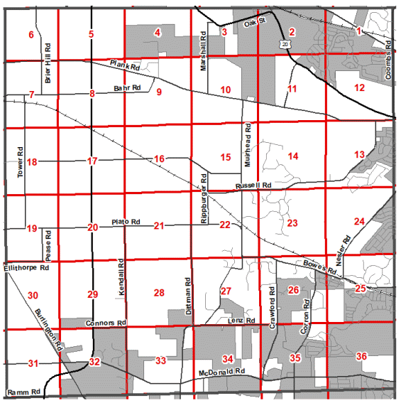 Plato Township Zoning Atlas - Click on Section For Detail