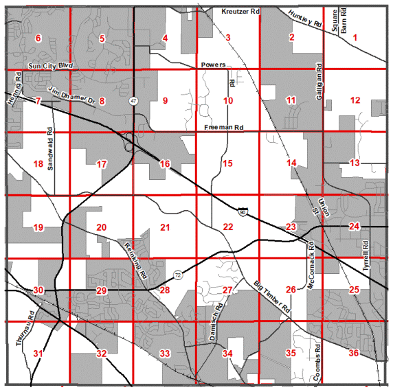 Rutland Township Zoning Atlas - Click on Section For Detail