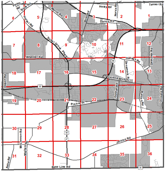 Sugar Grove Township Zoning Atlas - Click on Section For Detail