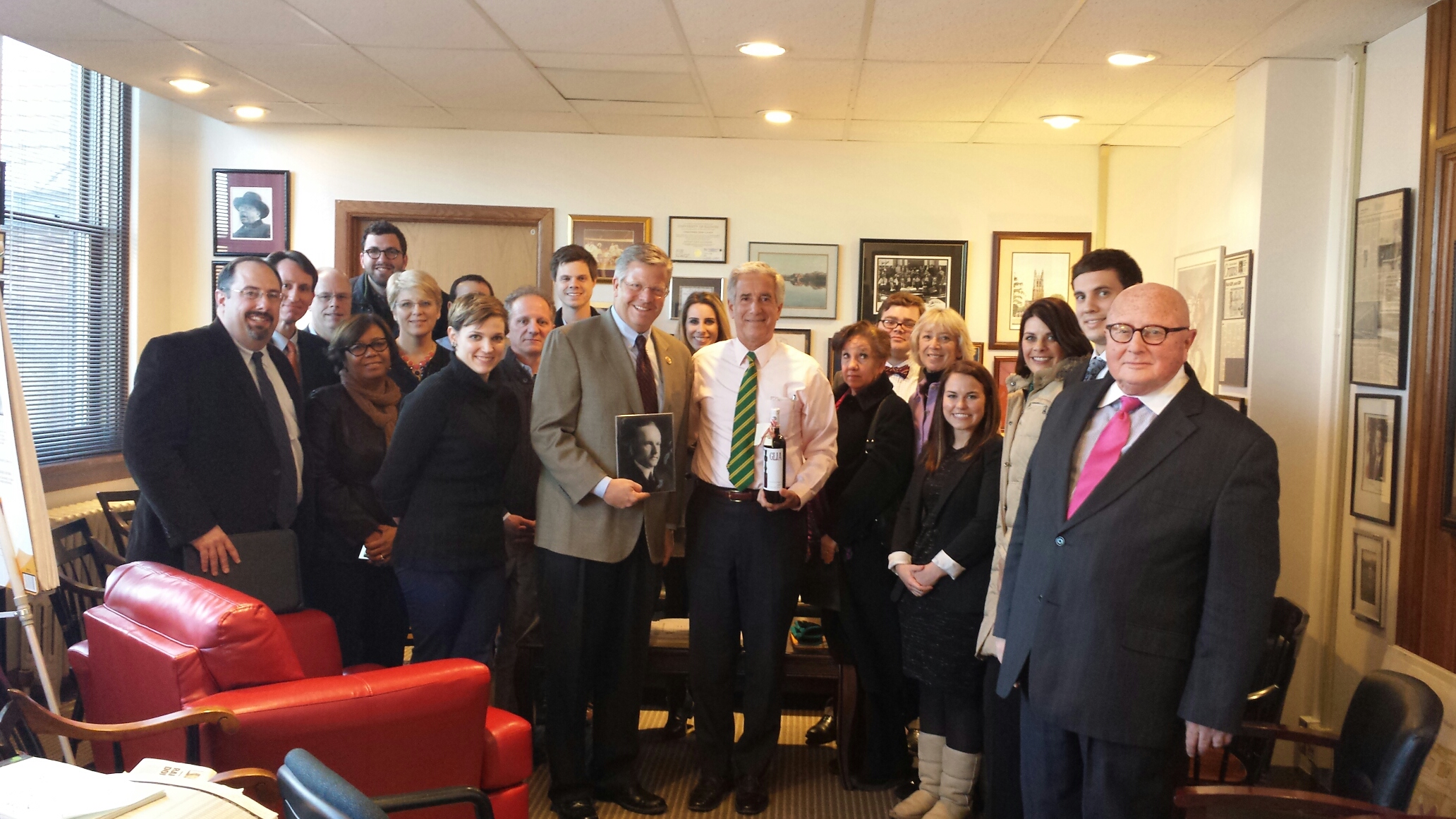 Group photo of Kane County and Congressman Hultgren's Staff